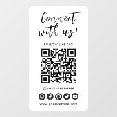 Autocollant Pour Fenêtre Connectez-vous aux médias sociaux américains Code (Feuille)