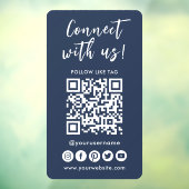 Autocollant Pour Fenêtre Connectez-vous aux médias sociaux américains Code  (Feuille 3)