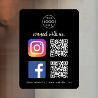 Connectez-vous avec nous Instagram Facebook QR Cod