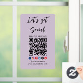 Autocollant Pour Fenêtre Connectez-vous avec nous Qr Code Professional tend (Maison)