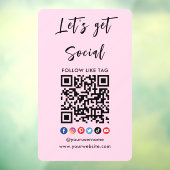 Autocollant Pour Fenêtre Connectez-Vous Avec Us Qr Code Professional Tendan (Feuille 3)