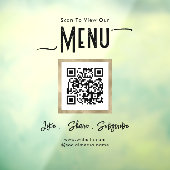 Autocollant Pour Fenêtre Connexion à un menu d'affaires simple (Feuille 3)