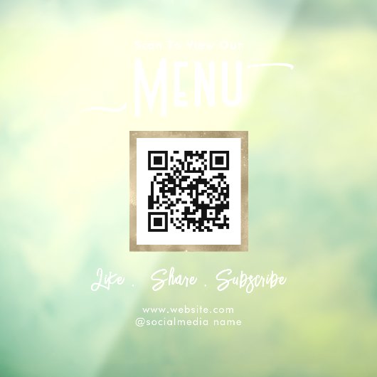 Autocollant Pour Fenêtre Connexion à un menu d'affaires simple (Feuille 3)