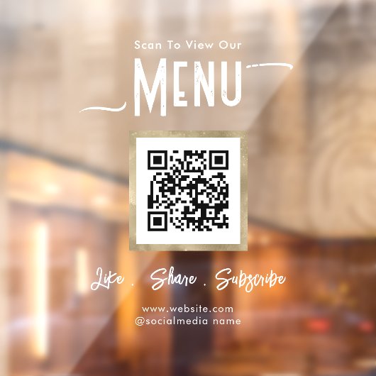 Autocollant Pour Fenêtre Connexion à un menu d'affaires simple (Feuille 2)