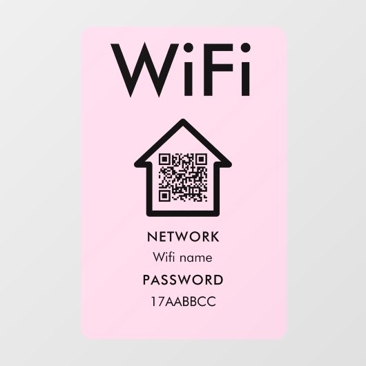 Autocollant Pour Fenêtre Connexion Wifi | Analyser Pour Connecter La Salle (Feuille)