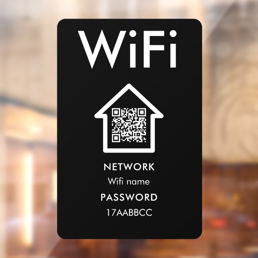 Autocollant Pour Fenêtre Connexion Wifi | Analyser Pour Connecter La Salle  (Feuille 2)