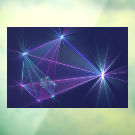 Autocollant Pour Fenêtre Constellation, Art Fractal Abstrait Imaginaire (Feuille 3)