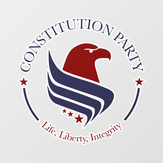 Autocollant Pour Fenêtre Constitution Party window cling (Feuille)