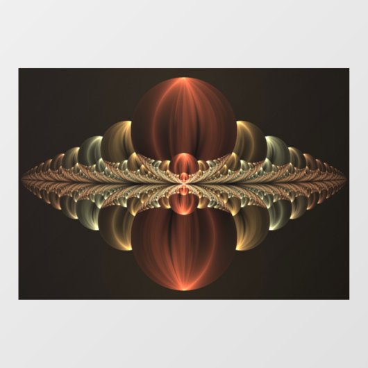 Autocollant Pour Fenêtre Construction d'Imaginaires Art Fractal Abstrait br (Feuille)