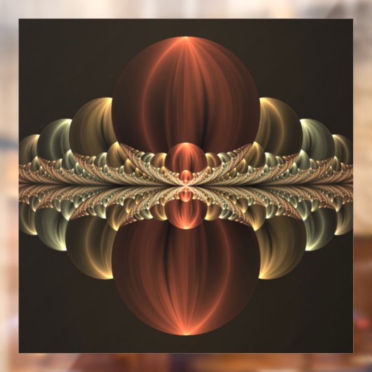 Autocollant Pour Fenêtre Construction d'Imaginaires Art Fractal Abstrait br (Feuille 2)