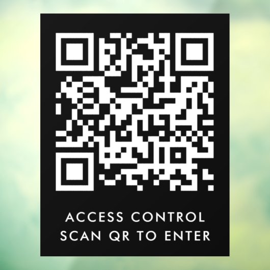 Autocollant Pour Fenêtre Contrôle d'accès Code QR | Entrée de serrure de po (Feuille 3)