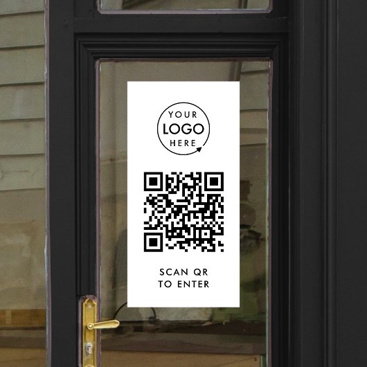 Autocollant Pour Fenêtre Contrôle d'accès Code QR | Scanner pour Entrer Log