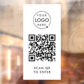 Autocollant Pour Fenêtre Contrôle d'accès Code QR | Scanner pour Entrer Log (Feuille 2)