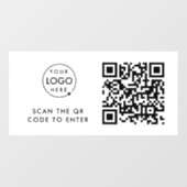 Autocollant Pour Fenêtre Contrôle d'accès | Entrée du logo de l'entreprise (Feuille)