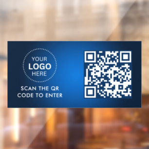 Autocollant Pour Fenêtre Contrôle d'accès   Entrée du logo de l'entreprise 