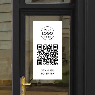Autocollant Pour Fenêtre Contrôle d'accès par code QR Scannez pour entrer