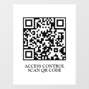 Autocollant Pour Fenêtre Contrôle d'accès QR   Afficher pour Entrer dans la