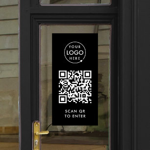 Autocollant Pour Fenêtre Contrôle d'accès Serrure de porte Code QR Logo N