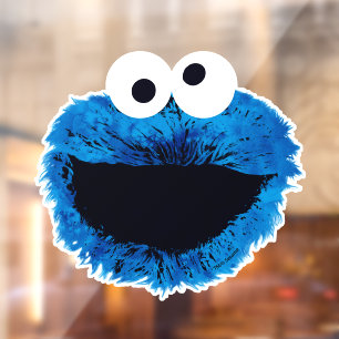 Autocollant Pour Fenêtre Cookie Monster   Tendance de l'aquarelle