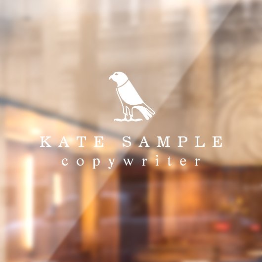 Autocollant Pour Fenêtre Copywriter moderne Bird de marque personnelle (Feuille 2)