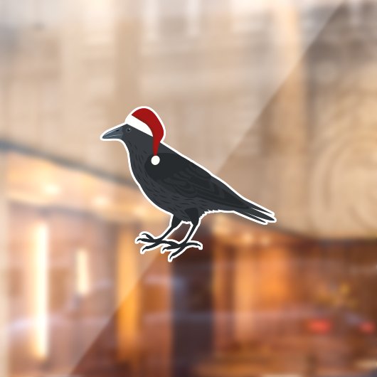 Autocollant Pour Fenêtre Corbeau de Noël (Feuille 2)