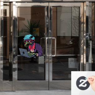 Autocollant Pour Fenêtre Corbeau d'ordinateur zombie