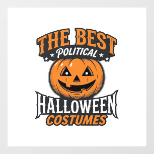 Autocollant Pour Fenêtre Costume de Halloween politique Citrouille Vintage
