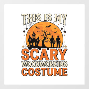 Autocollant Pour Fenêtre Costume de menuiserie effrayant Halloween Design V