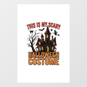 Autocollant Pour Fenêtre Costume Halloween effrayant Maison hantée Vintage 