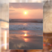 Autocollant pour fenêtre Coucher de soleil rose (Feuille 2)