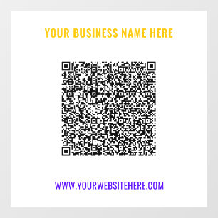 Autocollant Pour Fenêtre Couleur QR Code personnalisé Texte et couleurs Clô