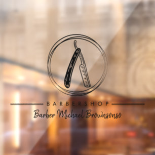 Autocollant Pour Fenêtre Coupe Simple Rasoir de Barbier