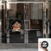 Autocollant Pour Fenêtre COUPER NOËL SHOPPE OUVERT Clôture de fenêtre (Porte de bureau)