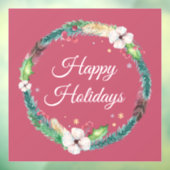 Autocollant Pour Fenêtre Couronne de vacances jolie et bohème  (Feuille 3)