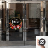 Autocollant Pour Fenêtre Couronne florale d'automne (Porte de bureau)