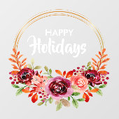 Autocollant Pour Fenêtre Couronne florale d'automne (Feuille)