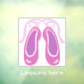 Autocollant Pour Fenêtre Cours de ballet ici (Feuille 3)