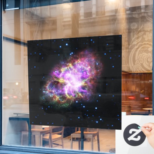 Autocollant Pour Fenêtre Crabe Nebula Supernova Remnant Hubble Composite (Fenêtre de café)