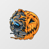 Autocollant Pour Fenêtre Crâne Citrouille fondu (Feuille)