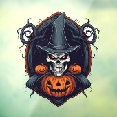 Autocollant Pour Fenêtre Crâne et Jack-O-Lanterns (Feuille 3)