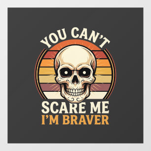 Autocollant Pour Fenêtre Crâne Halloween plus courageux Design d'Horreur Ré