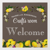 Autocollant Pour Fenêtre Création de citron gris cendré (Feuille)