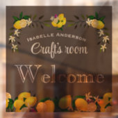 Autocollant Pour Fenêtre Création de citron gris cendré (Feuille 2)