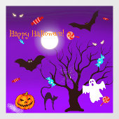 Autocollant Pour Fenêtre Créatures et bonbons d'Halloween (Feuille)