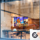 Autocollant Pour Fenêtre crèche (Fenêtre de café)