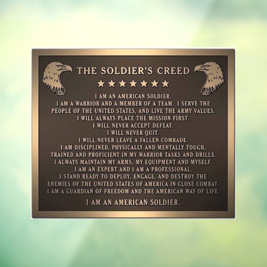 Autocollant Pour Fenêtre Creed du soldat (Feuille 3)