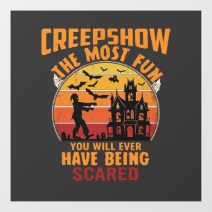 Autocollant Pour Fenêtre Creepshow Halloween Zombie Maison Hantée Coucher d