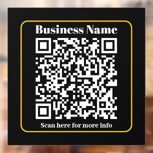 Autocollant Pour Fenêtre Créer un code QR d'entreprise scannable instantané