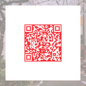Autocollant Pour Fenêtre Créer un code QR rouge numérisable (modifiable)