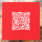 Autocollant Pour Fenêtre Créer un code QR rouge scannable (modifiable) (Feuille 2)